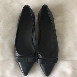 Anine Bing Pointed Toe Flats with Bow